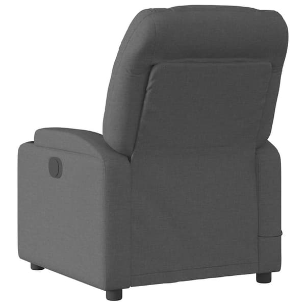 vidaXL elektrisk lænestol med massagefunktion, mørkegrå, stof