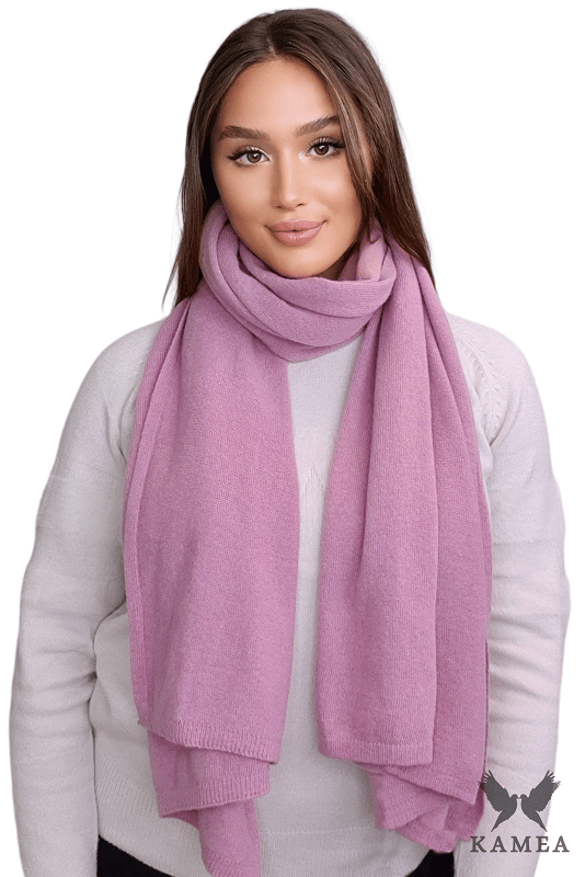 SCARF*01 dam vinterhalsduk mörk orkidéfärgad