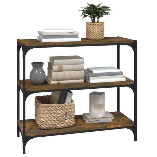 vidaXL bogreol røget eg 80x33x70,5 cm