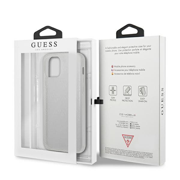 Guess 4G 3D Pattern Collection-skal till iPhone 12/12 Pro, transparent