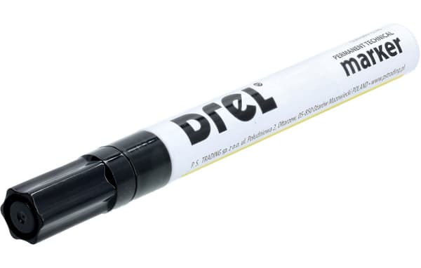Musta öljytussi, 2,5 mm, pyöreä kärki