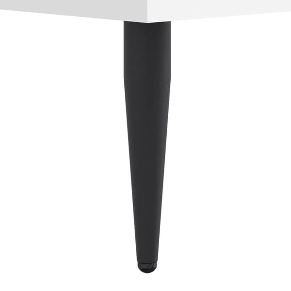 vidaXL Sängram vit 140x190 cm träbaserat material