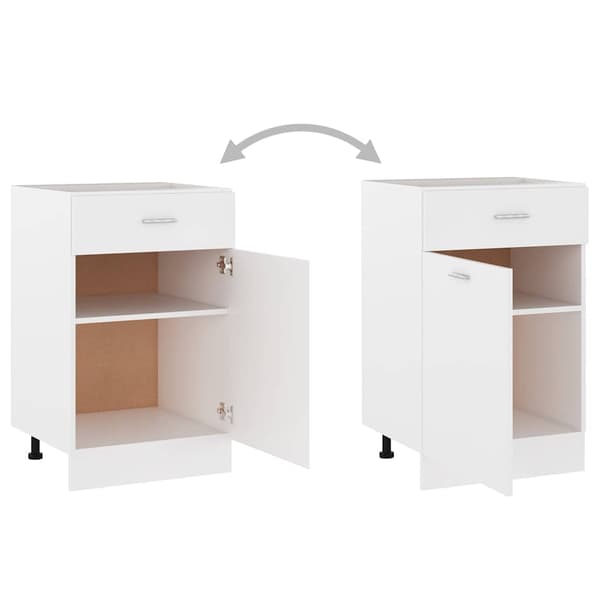 vidaXL skuffeskab hvid 50x46x81,5 cm spånplade