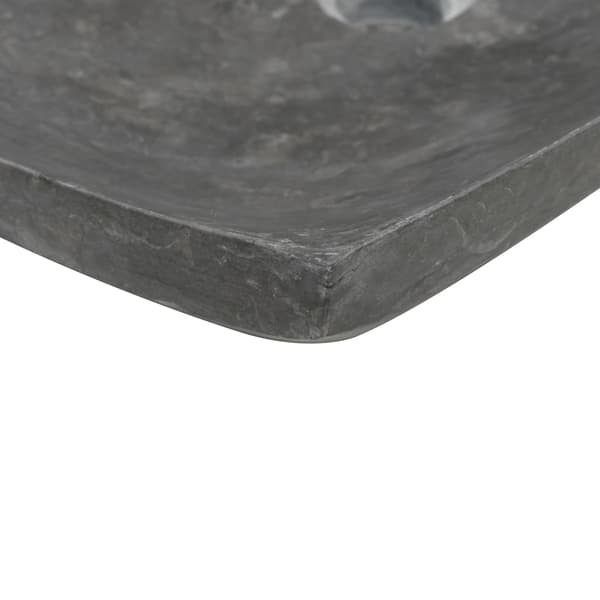vidaXL håndvask, 50 x 35 x 12 cm, marmor, sort