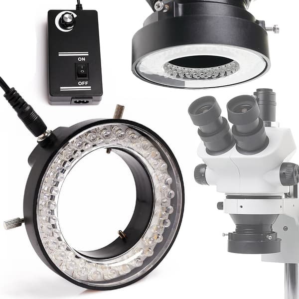 Techrebal justerbar 56x LED-belysning/lys til mikroskop