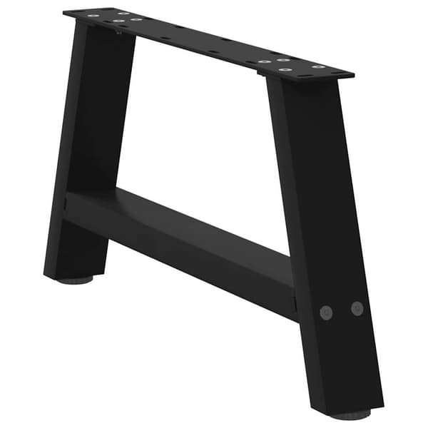 vidaXL sofabordsben, 2 stk., sort, 60x(30-31) cm, stål