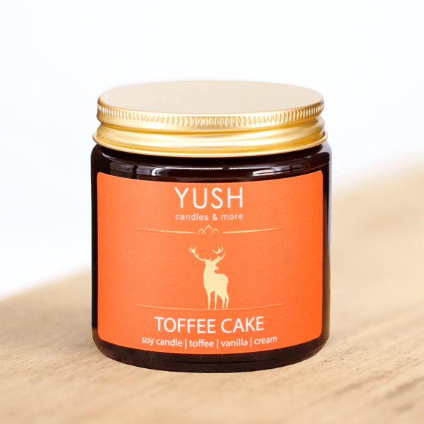 Toffee Cake - Sødt Sojalys TOFFEE VANILJECREM 120ML YUSH