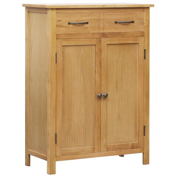 vidaXL skoskab 76 x 37 x 105 cm massivt egetræ