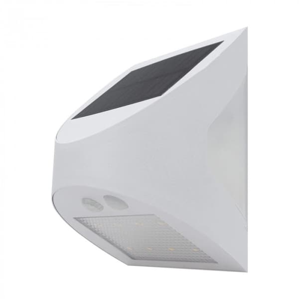 Solcellsdriven LED-lampa, utomhusfasadarmatur, rörelsesensor, skymning 3W