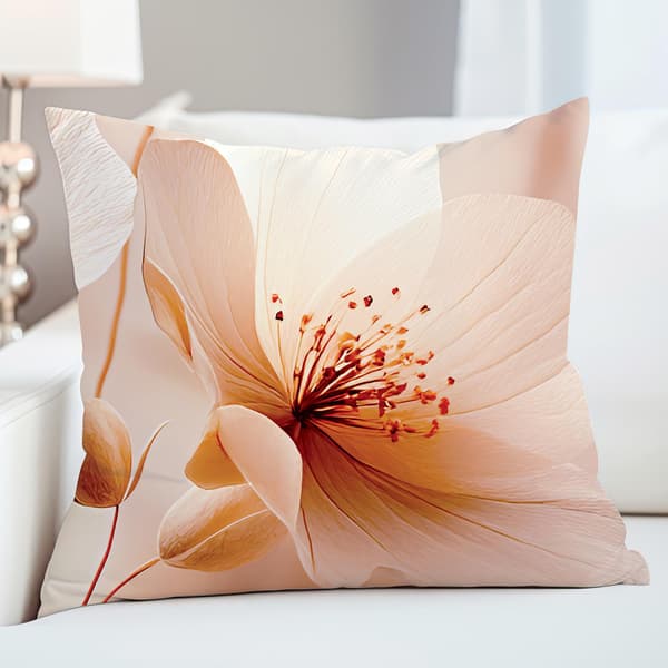 Sengesæt 180x200 BOMULD SATIN digitalprint blomster pudderrosa