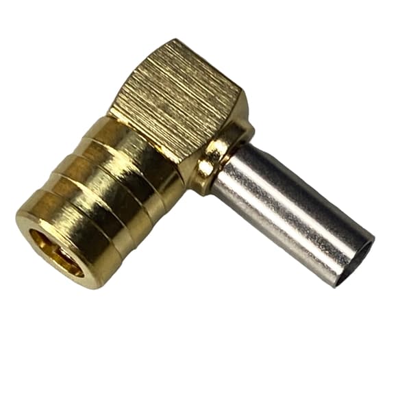 SMB-fatning til RG174-kabel, vinklet