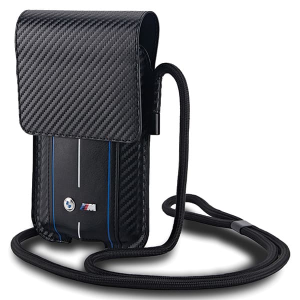 BMW Carbon Blue Stripes Pungtaske, Sort