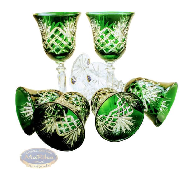 Smaragdkrystalvinglas 280 ml Ananas