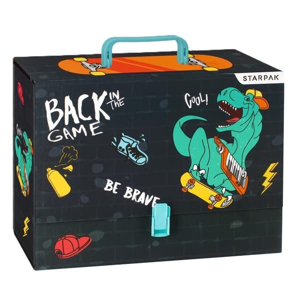 A4 Skate Dino-mapp med handtag