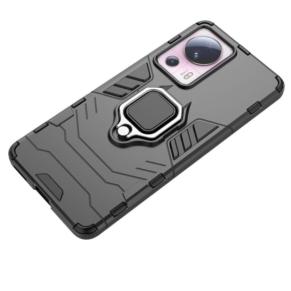 Pansret cover til Xiaomi 13 Lite magnetisk holder Ring Armor sort