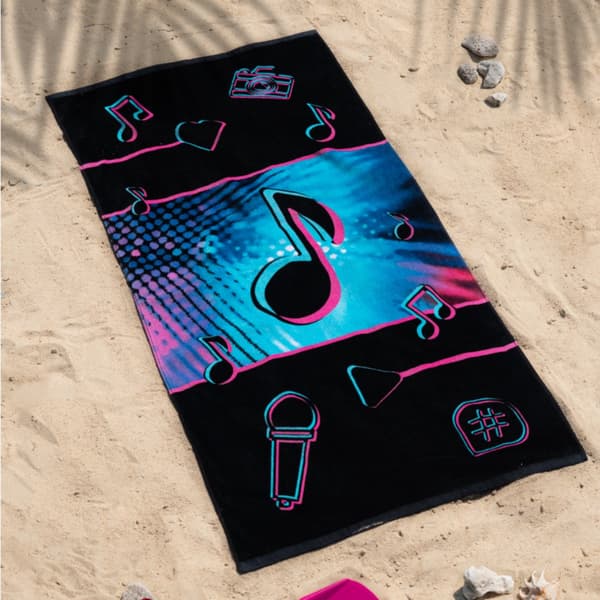 BADETØRKLÆDE STRAND 70X140 CM BOMULD HOVEDTELEFONER NODER