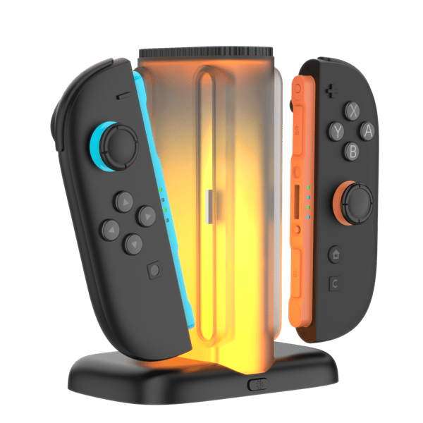 Yaxo Joy-Con Quad Charge Dock för NS2 Techno Black