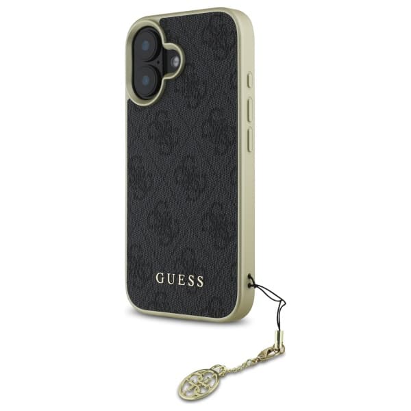 Guess 4G Charms Collection cover til iPhone 16, sort