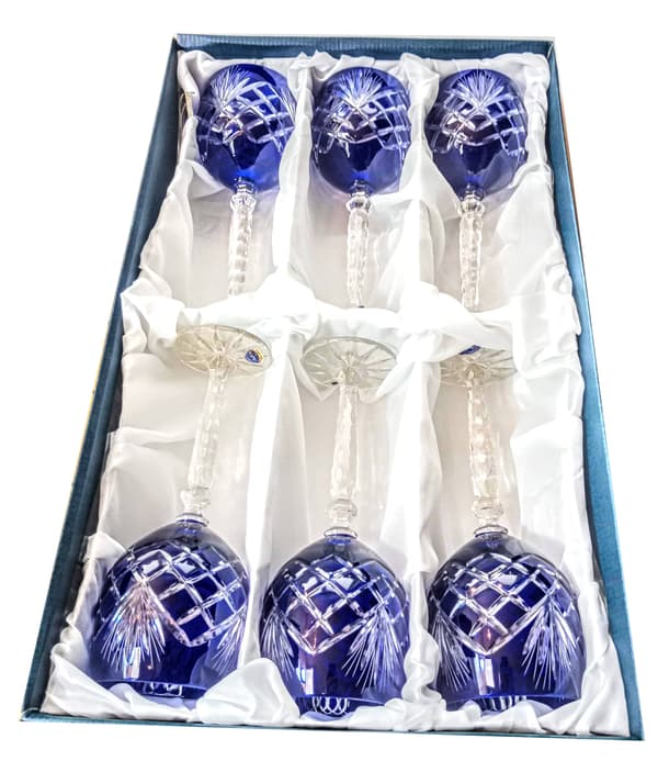 Koboltkristallvinglas 280 ml Ananas
