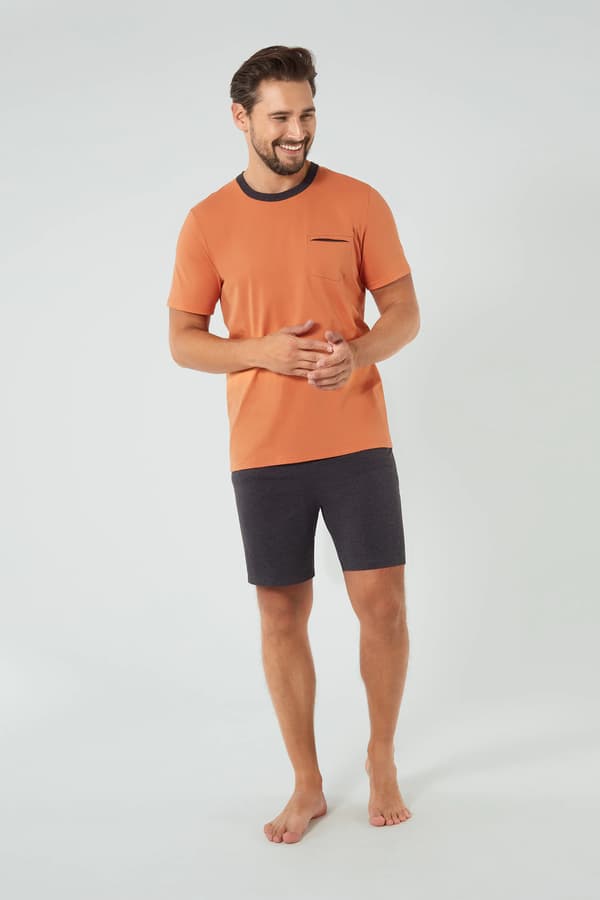 Stefano herrpyjamas, korta ärmar, korta byxor M