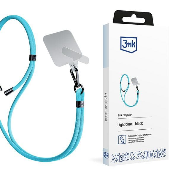 3mk EasyClip telefonsnor, snor, blå med sorte detaljer