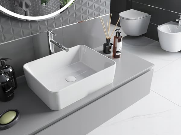 Catia handfat 48x37x13cm, vit