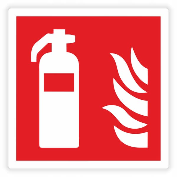 Informationsetikett - BRANDSLÄCKARE 20 cm
