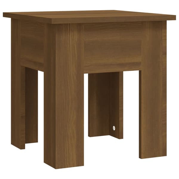 vidaXL sofabord brunt egetræ 40x40x42 cm træbaseret materiale