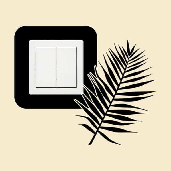 Suojaava tarra kytkimelle - palmunlehti