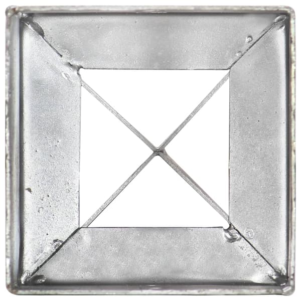 vidaXL Markpinnar, 2 st, Silver, 10x10x76 cm, Stål
