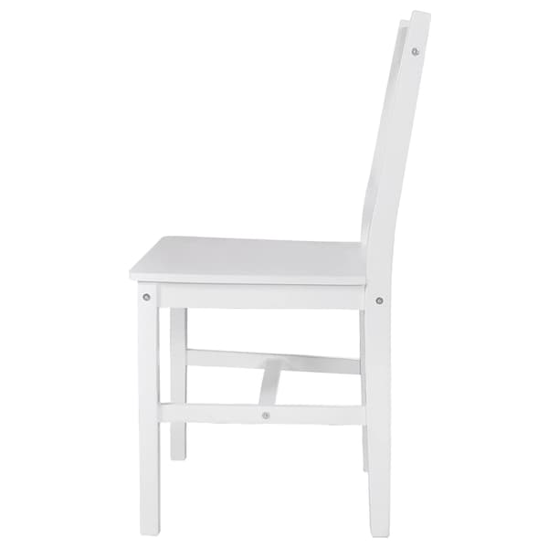 vidaXL Matstolar, set om 4, vit, furu