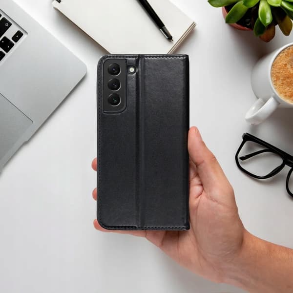 Flip cover til Samsung a50 sort + 9H GLAS