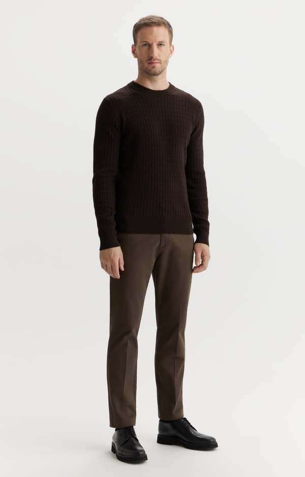 Kabelstrikket sweater XXL