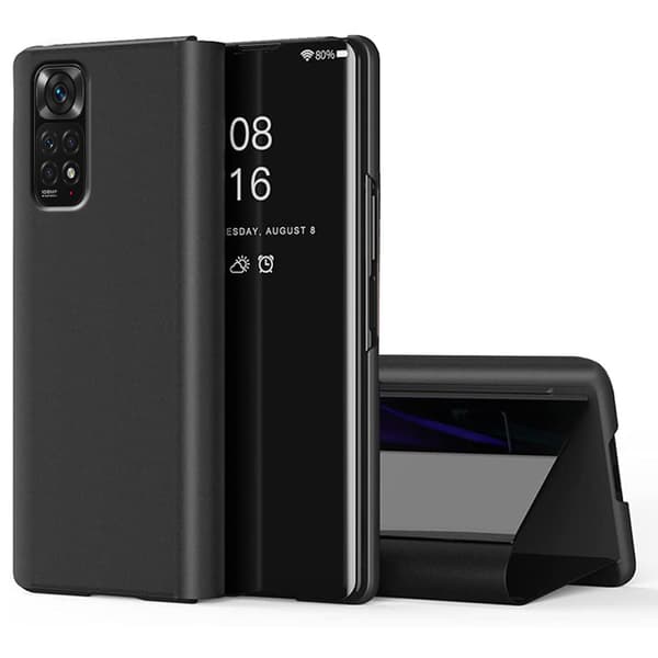 Etui til Xiaomi Redmi Note 11 / 11S, Clear View, sort