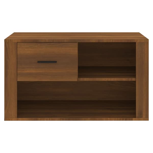 vidaXL skoskab brunt egetræ 80x35x45 cm