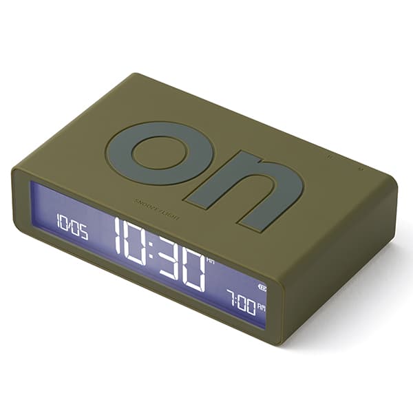 Lexon Flip Classic Khaki Dubbelsidig Väckarklocka