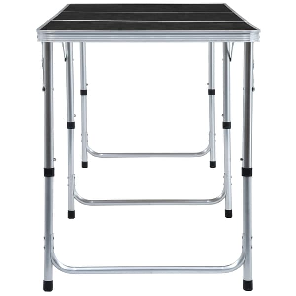vidaXL foldbart campingbord grå aluminium 180 x 60 cm