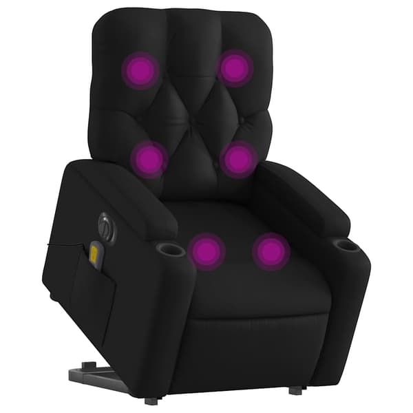 vidaXL elektrisk lænestol med massage, sort
