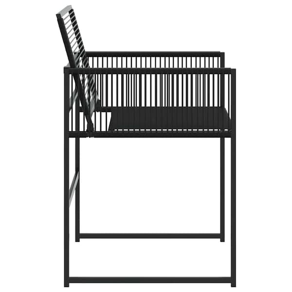 vidaXL havestole, sæt med 4, sort, polyrattan