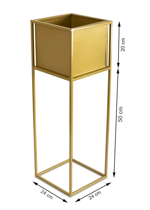 Moderni kukkateline, kulta, 70 cm