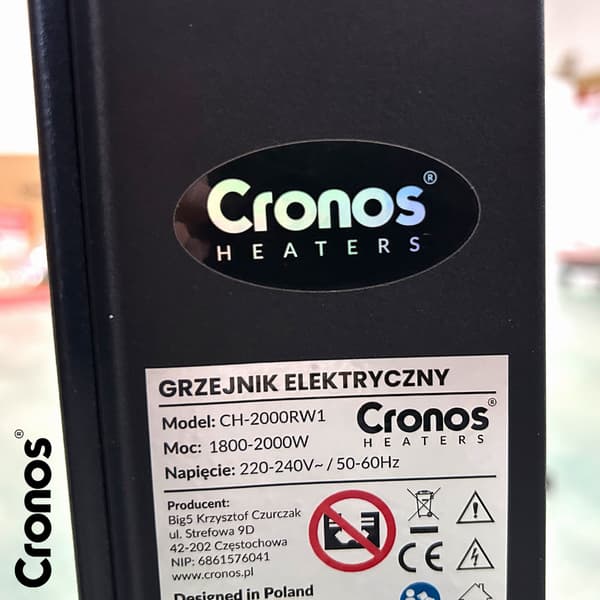 Cronos CH-2000RTWP Helsvart Elvärmare