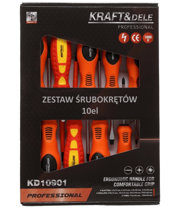 10-delt skruetrækkersæt KD10901