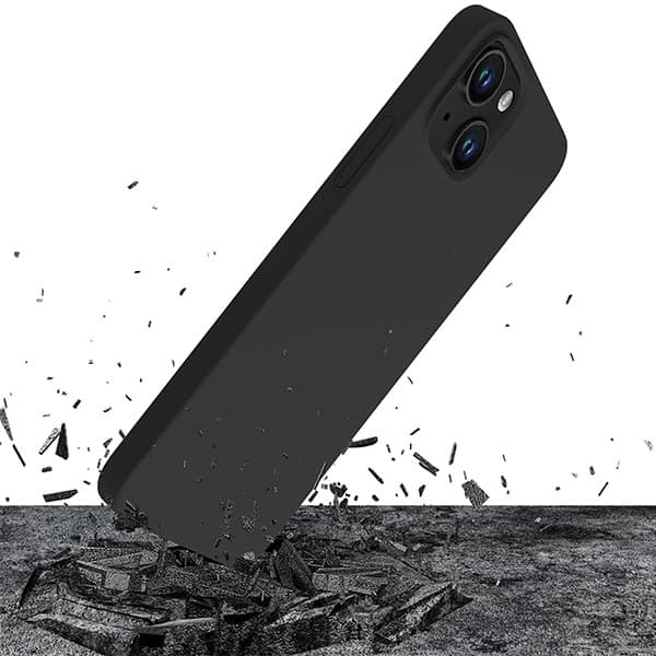 3MK Silikonskal till iPhone 14 Plus, Svart