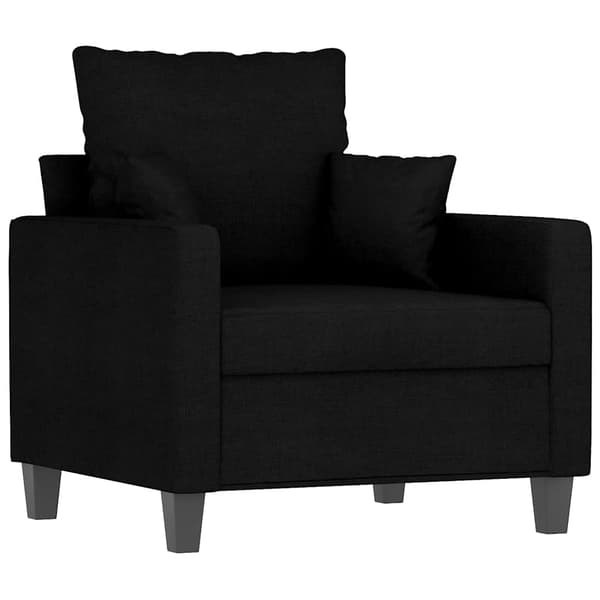 vidaXL lænestol, sort, 60 cm, stofbetræk
