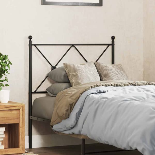 vidaXL metalsengegavl sort 80 cm
