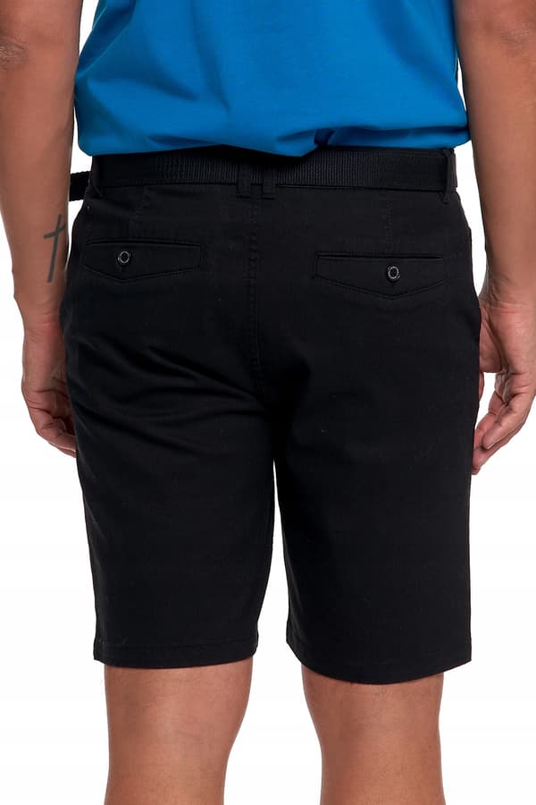 Moraj herrshorts med bælte og lommer, sort, XXL