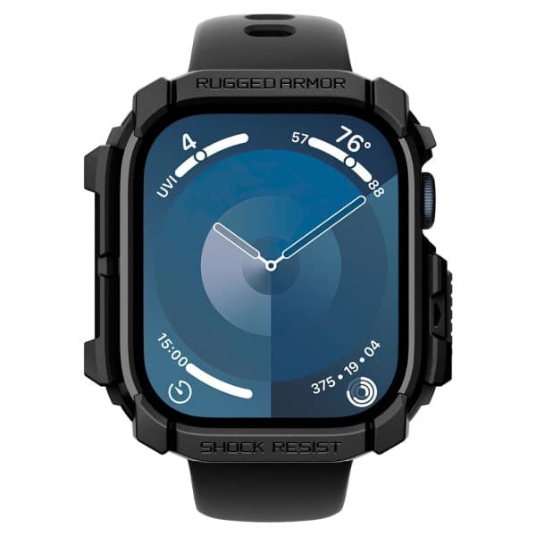 Spigen Rugged Armor-etui til Apple Watch 10 42 mm, sort