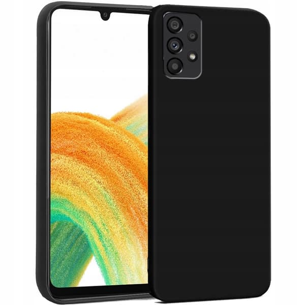 SLIMET ETUI I MAT SORT TIL SAMSUNG GALAXY A33 5G + GLAS