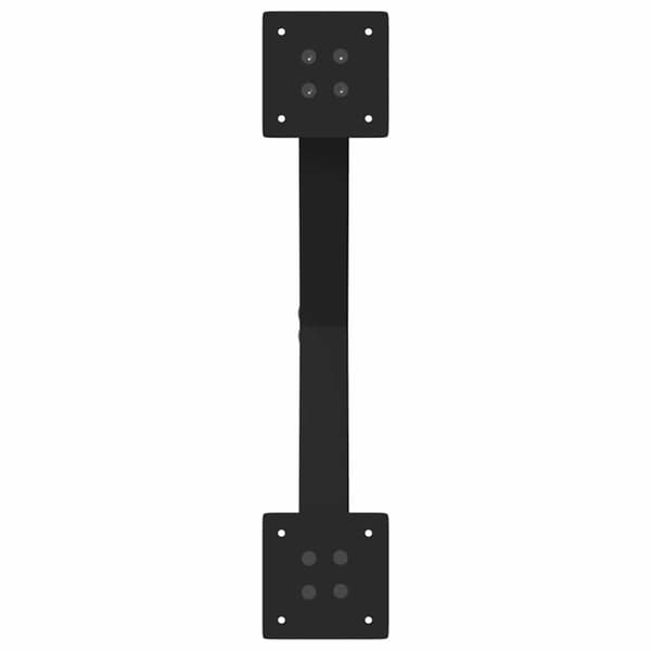 vidaXL spisebordsben, 2 stk., sort, 60x(72-73) cm, stål