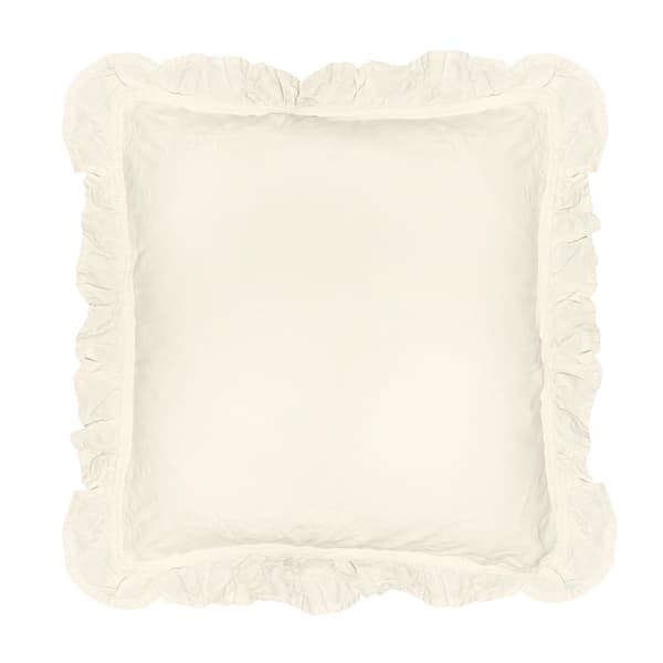 Örngott 40x40 med volanger, snövit, set om 2